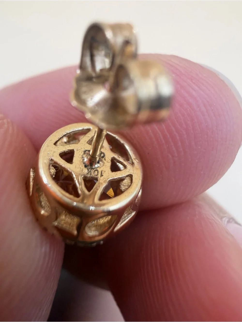 10k Yellow Gold Citrine & White Topaz Earrings. Firm Price Read Please.